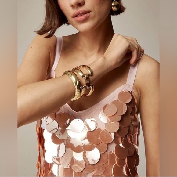 J. Crew Collection large circle-sequin midi formal prom party dress $450 - Picture 3 of 9